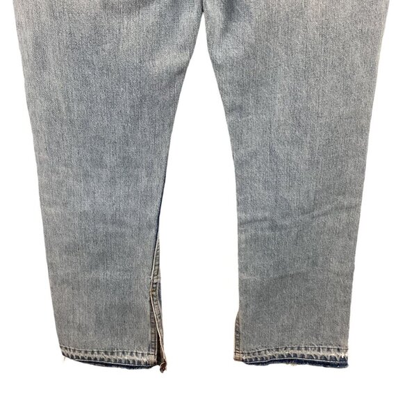 Zara Woman Premium Denim Distressed Jeans Mid-Rise Size 4 Light Wash Cotton - Picture 10 of 10